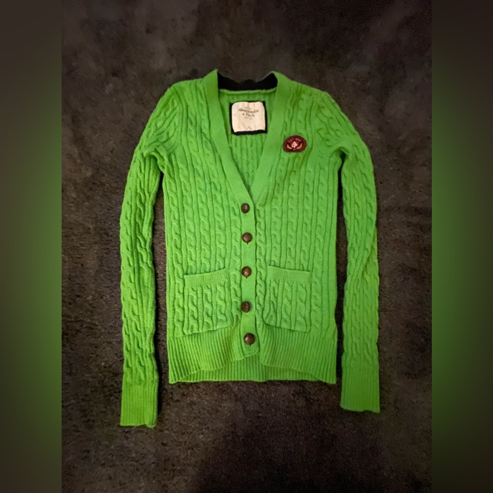 Abercrombie & Fitch green cardigan